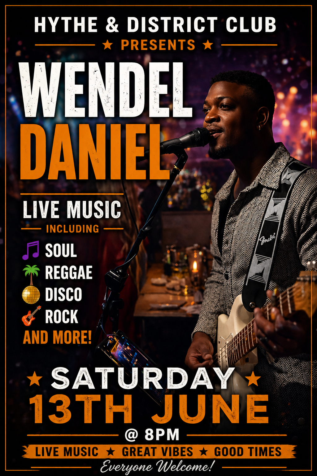 Wendell Daniel at Hythe & District Club, 13/06/2026