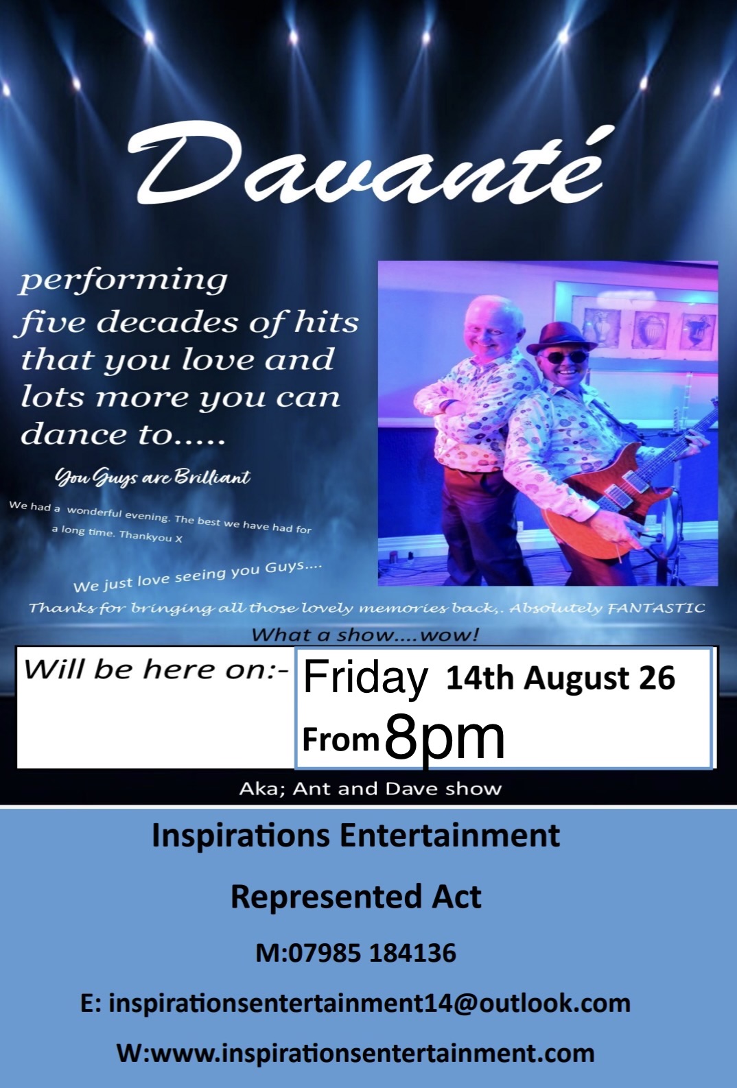 Davante at Hythe & District Club, 14/08/2026
